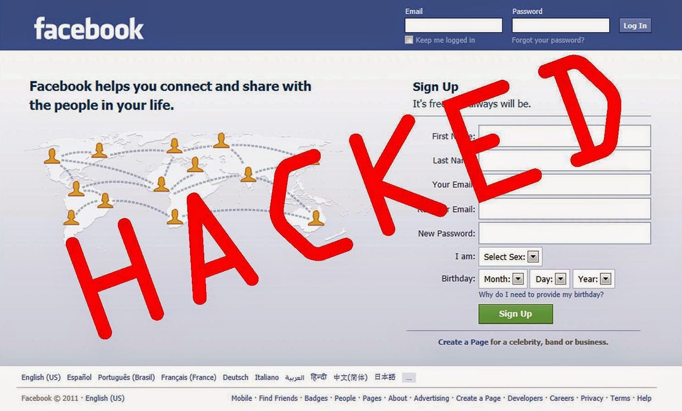 Hacked on Facebook : (